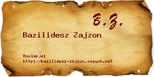Bazilidesz Zajzon névjegykártya